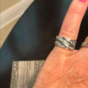 Silver and Blue Women's Ring